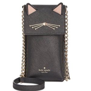 Kate Spade North South Cat Crossbody iPhone Case